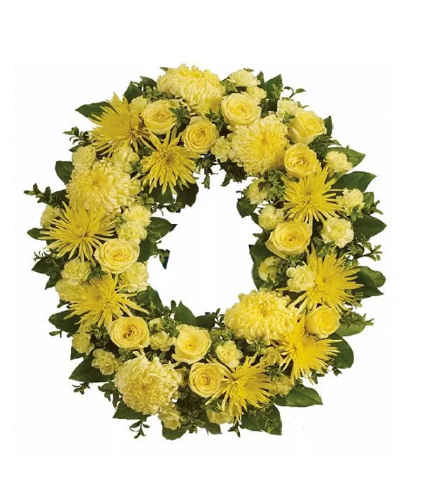 Yellow flower wreath