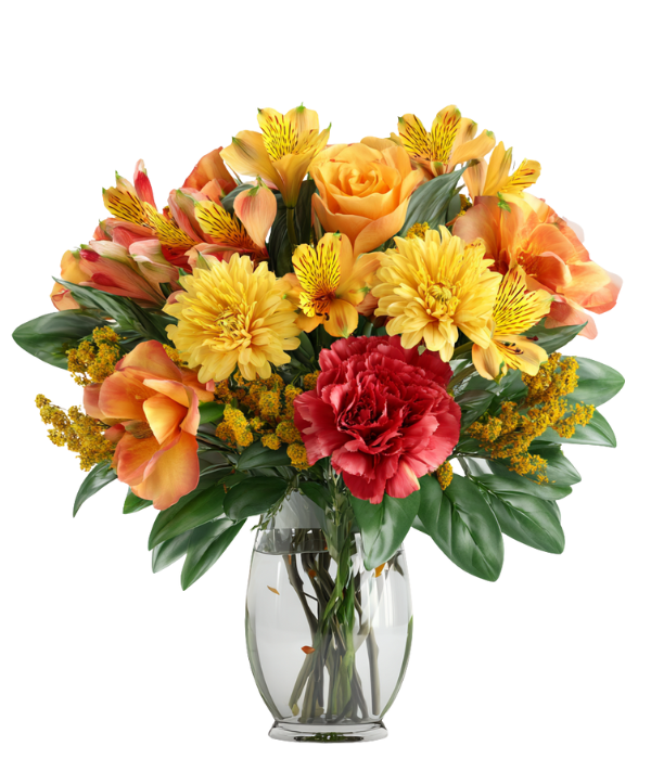 Delicate Delight Bouquet of Yellow & Orange Flowers
