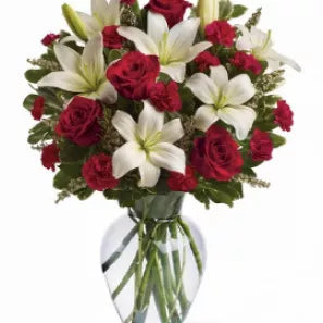red and white arrangement