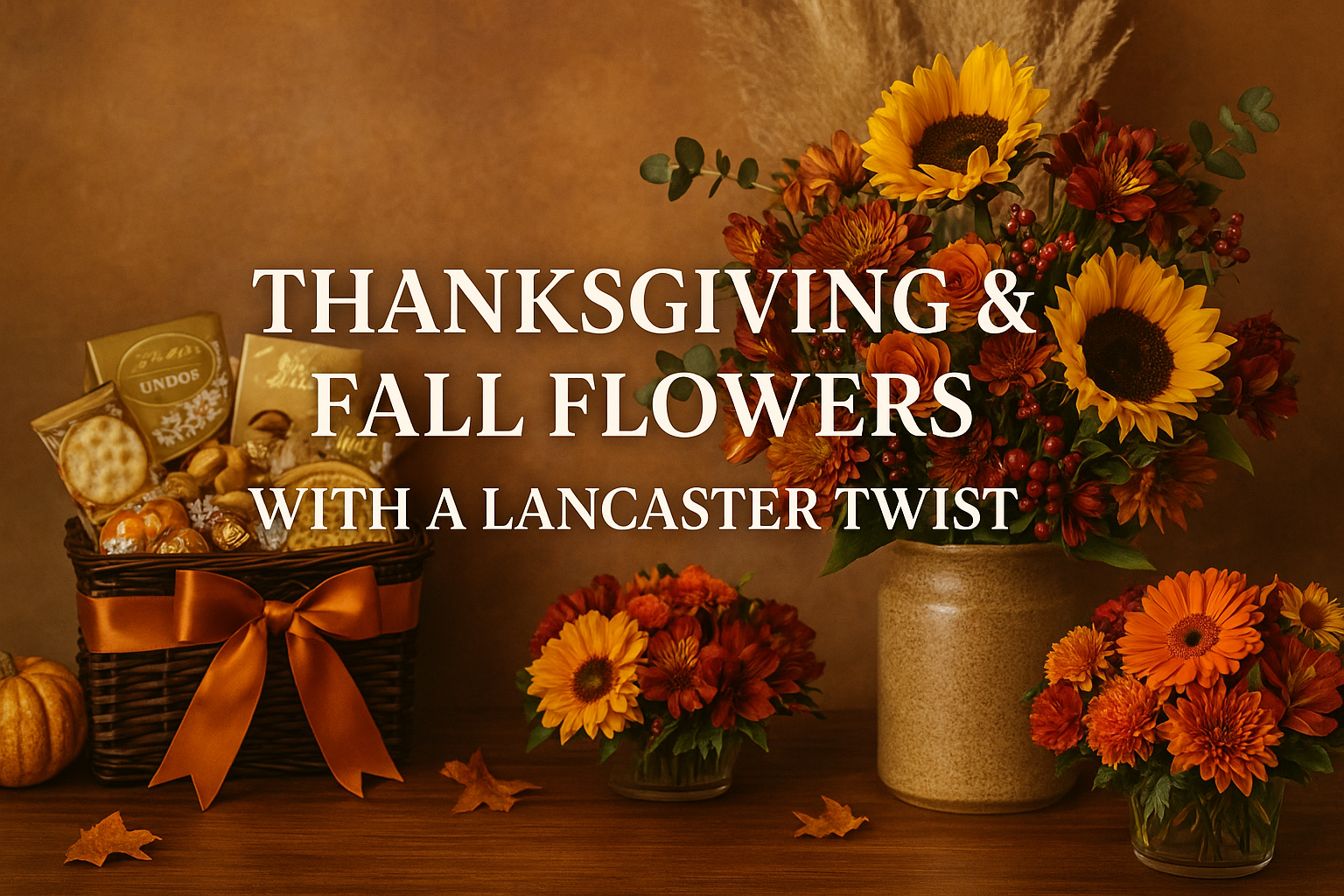 fall themed bouquets and gift baskets