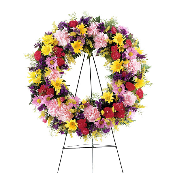 colorful flowers Wreath