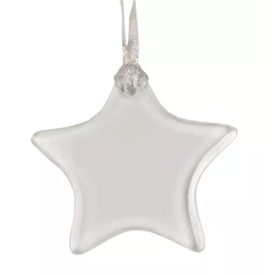 Clear Glass Christmas Ornament