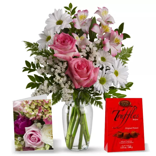 flowers cards and truffles