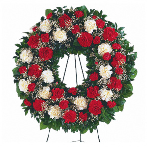 Red and White Wreath
