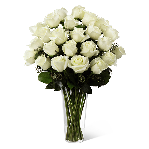 Two Dozen Long Stemmed White Roses 